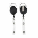 10pcs Retractable Badge Reel with Carabiner Belt Clip and Key Ring for ID C Z4P1