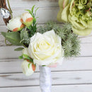 Creative Rattan Heart-Shaped Wedding Bouquet Of Flowers Rose Fresh Sen Knot