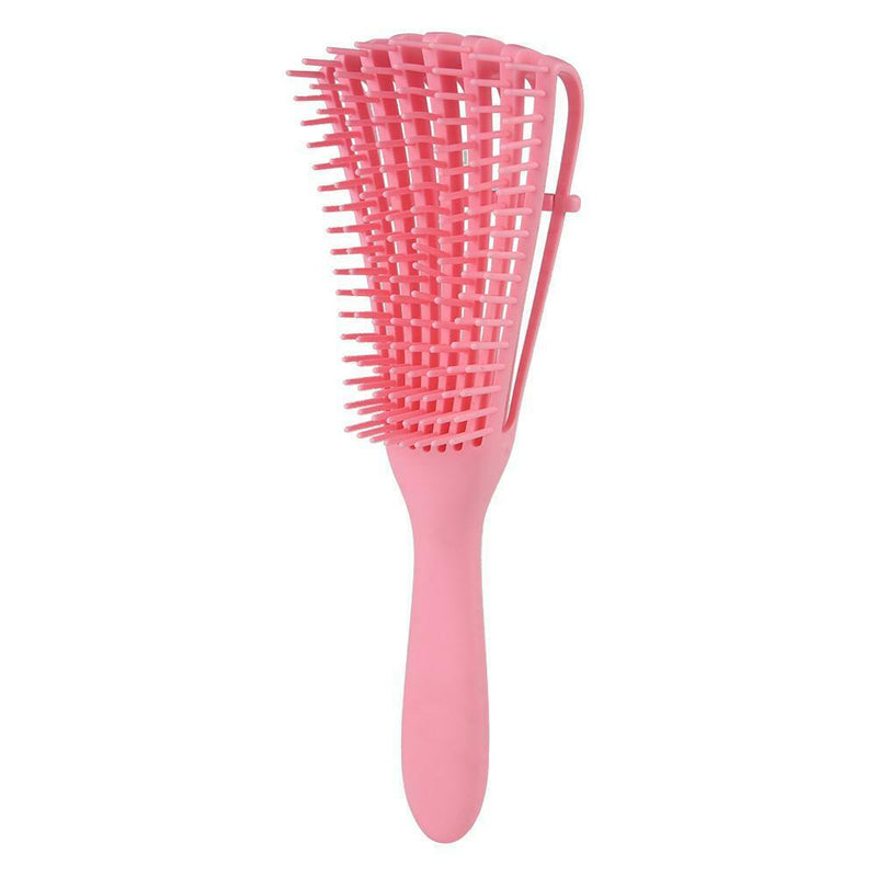 Women Hair Scalp Massage Comb Wet Curly Hairdress Styling Hairbrush (Pink) A