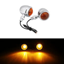 1 Pair Motorcycle Turn Signal Indicator Light Amber Motorbike Blinker Headl