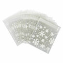 100 pcs Sachets Pouches White Snowflake Packaging Bag for Cookies Biscuits  A1M1