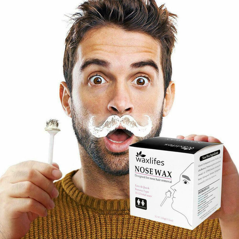 100g Men's Nose Hair Removal Wax Beads Kit Disposable Applicator Effective