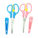 2Pcs Stainless Steel Tailoring Scissors Set & Protective Cover Blue & Pink