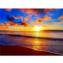 5D DIY Round Drill Diamond Painting Setting Sun Cross Stitch Embroidery Kit