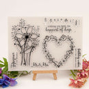 Christmas heart flower Silicone Stamp DIY Scrapbooking Photo Album Decorat 3C