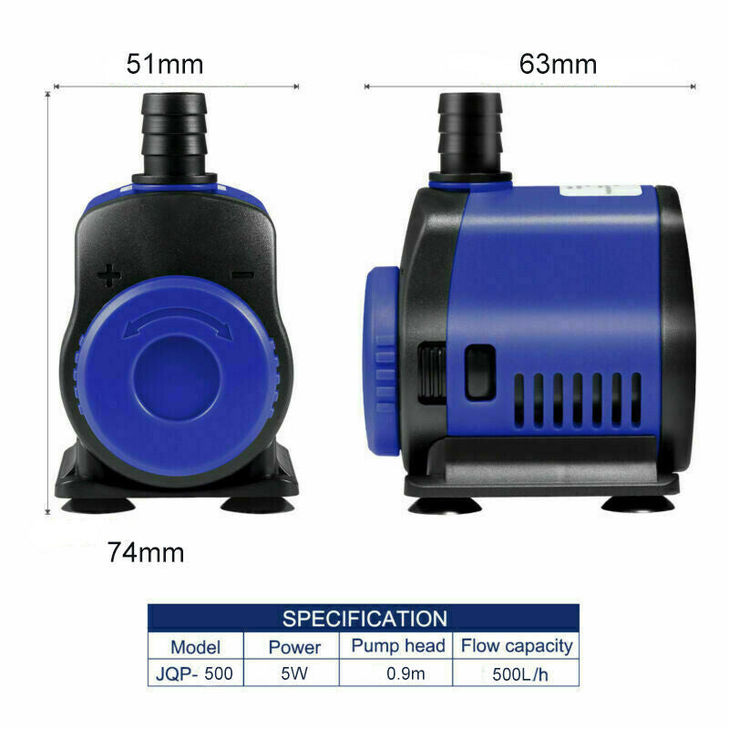 5W 500L/H Electric Submersible Water Pump Eco Aquarium Fish Tank Pond Fountain