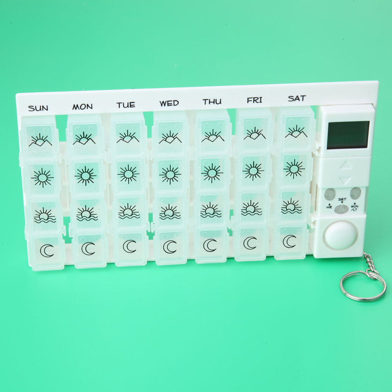 7days Digital Alarm Timer Pills Storage Box Tablet Medication Medicine Reminder