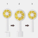 Handheld Mini Fan,USB Charge Personal Fan With Anti-Slip Base,3-Speed Adjus W7M5