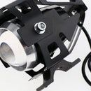 2 Pcs 12V U5 White LED Motorcycle Bike Driving Fog Light Spot Lamps &Switch
