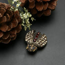 Ladies women alloy diamond cute insects brooch ladybug F6B7