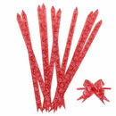 Rose Print Christmas Decoration Gift Wrap Red Pull Bow Ribbon 10 Pcs B5B6