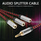 11.8 inch 3.5mm Male to 3X Female Splitter Audio Cable 3 Way Splitter