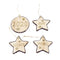 20Pcs/Set Letters and Snowflake Engraved Wooden Christmas Pendants Decorati A6O2