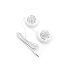 Mini White Dual Stereo 3.5mm Pillow Speaker For MP3 MP4 Player Phone CD Rad ï¼D
