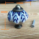 Pumpkin Shaped Ceramic Pull Handle Knob Retro Door Drawer Cabinet Cupboard