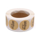 500Pcs/Roll Kraft Paper Thank You Stickers Seal Bake Cake Gift Decoration LSEAU
