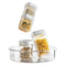 Lazy Susan Divided Turntable Storage Container, Clear Round Organizer Box