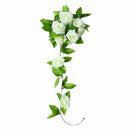 1 Pc Artificial Rose Flower Rattan Green Leaf Garland Vine Home Wall Party  B2Q9
