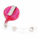 Retractable Ski Pass ID Card Badge Holder Key Chain Reels With Clip Pink D1Y2