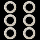6pcs Plastic Ring Round-shaped eyelet curtain Beige / marbling Pattern