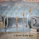 3Pcs/Set Chinese Style Metal Candle Holders Simple Golden Wedding Decoratio