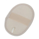 Beige Oval Bath Shower Face Loofah Scrubber Exfoliator Sponge Pad C4R8