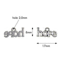 100x Hope Shaped Pendants For Jewelry Making Bracelets Findings Crafts