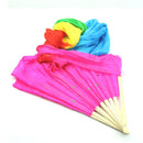 Colorful Multicolor Hand Made Belly Dance  Silk Bamboo Long Fan s 1.8m BsÂ·q
