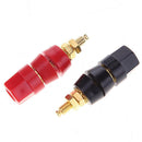 2x Banana Plugs Couple Amplifier Jack Audio Speaker Adapter Terminals Connector
