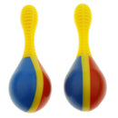 Pack of 2 Colorful Plastic Hand Percussion Maracas Band Party Accompaniment