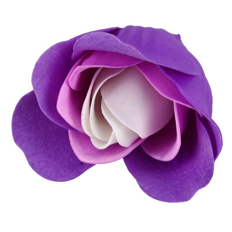 24 Pcs Purple Scented Bath Soap Rose Petal in Heart Box S6P2