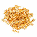 100pcs 6.3mm Female Spade Quick Splice Crimp Terminals Connector Non insulated