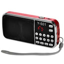 Y-501 Digital Portable Audio LCD Digital FM Radio Speaker USB Mp3 Music Pla