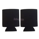 2x Neoprene Beer Can Cooler Soda Beverage Sleeve Holder Wrap Favour Black