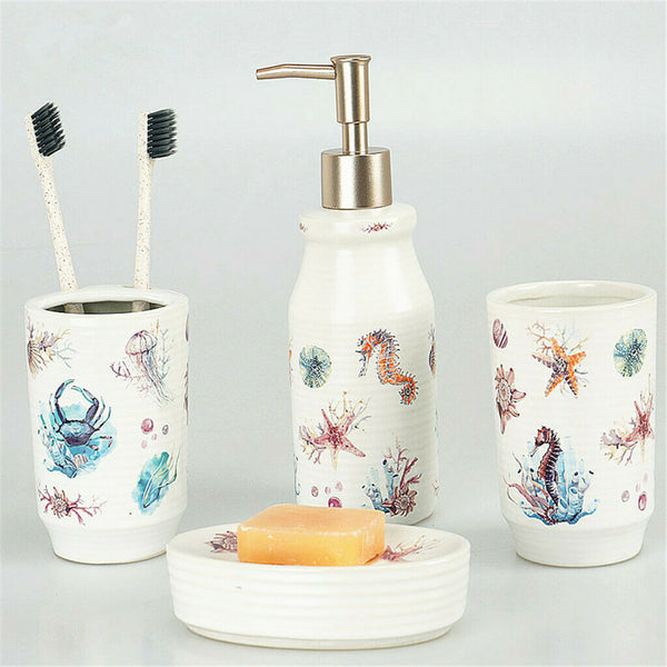Bathroom Accessories Set, Bathroom Decor Sets - Soap Dispenser, Bar Soap Dish,