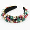Women Retro Floral Baroque Hair Accessories Cloth Rhinestone Headband Portable