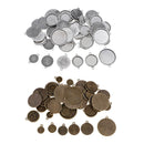 114pc Fit 12-25mm Double Hanging Cameo Cabochon Base Setting For DIY Pendant