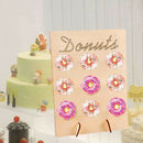 4X(2Pc Donut Stand Wooden Candy Sweet Doughnut Holds Party Favour Storage RH6Q6)