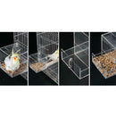Pet Feeder Food Water Feeding Box For Small Medium Large Birds S