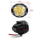 1Pc 6-LED White Motorcycle Headlight Spot Light DRL Driving Fog Waterproof L Gw