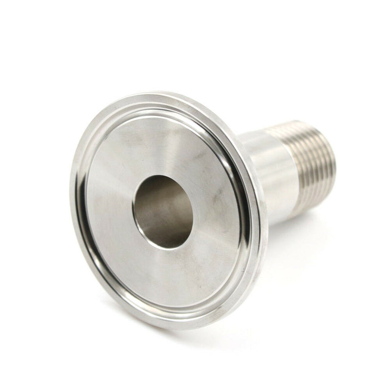 1/2" Sanitary Male Threaded NPT Ferrule Pipe Fitting to 1.5" Clamp SS304 FT