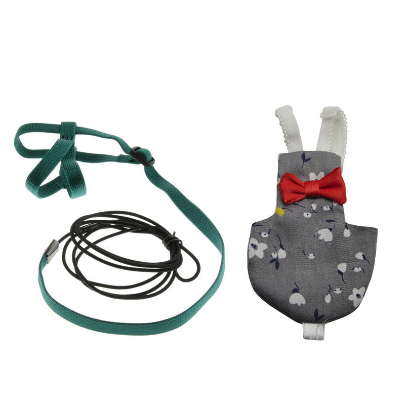 Cotton Harness Leash with Adjustable and Bite Resistant Design + Cockatiel