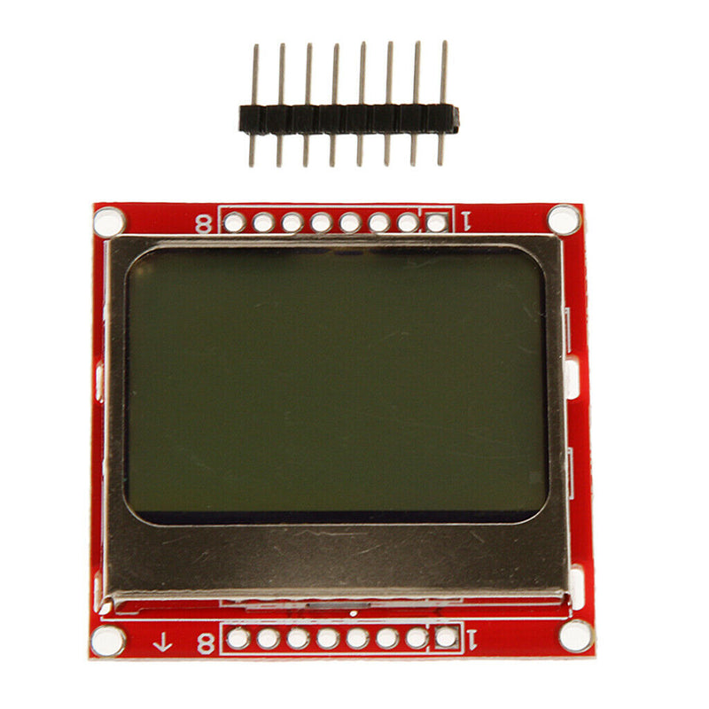 Metal 84x48 LCD Module Red LED Background Display Adapter Board For Nokia 5110