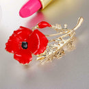 Elegant Women Flower Shape Alloy Breastpin Mother's Day Brooch Jewelry Gift
