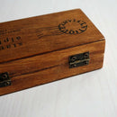 Wooden Design Lowercase Alphabet Symbols Stamp Set Brown T8W2