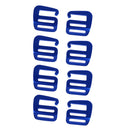 8Pcs 1'' Hook Outdoor Webbing Buckle Luggage Sack Strap Belt 25mm Blue
