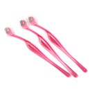 3Pcs Eyebrow Hair Removal Trimmer Shaper Shaver Stainless Steel Blade Clear caps