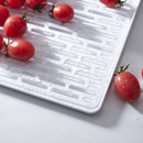 Double Layer Dish Vegetable Fruit Water Tray Drainer Holder Drying Drainin PCL
