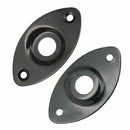 Oval Indented Guitar Jack Plate30 BK Oval Indented Guitar Jack Plate & Sock