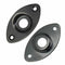 Oval Indented Guitar Jack Plate30 BK Oval Indented Guitar Jack Plate & Sock
